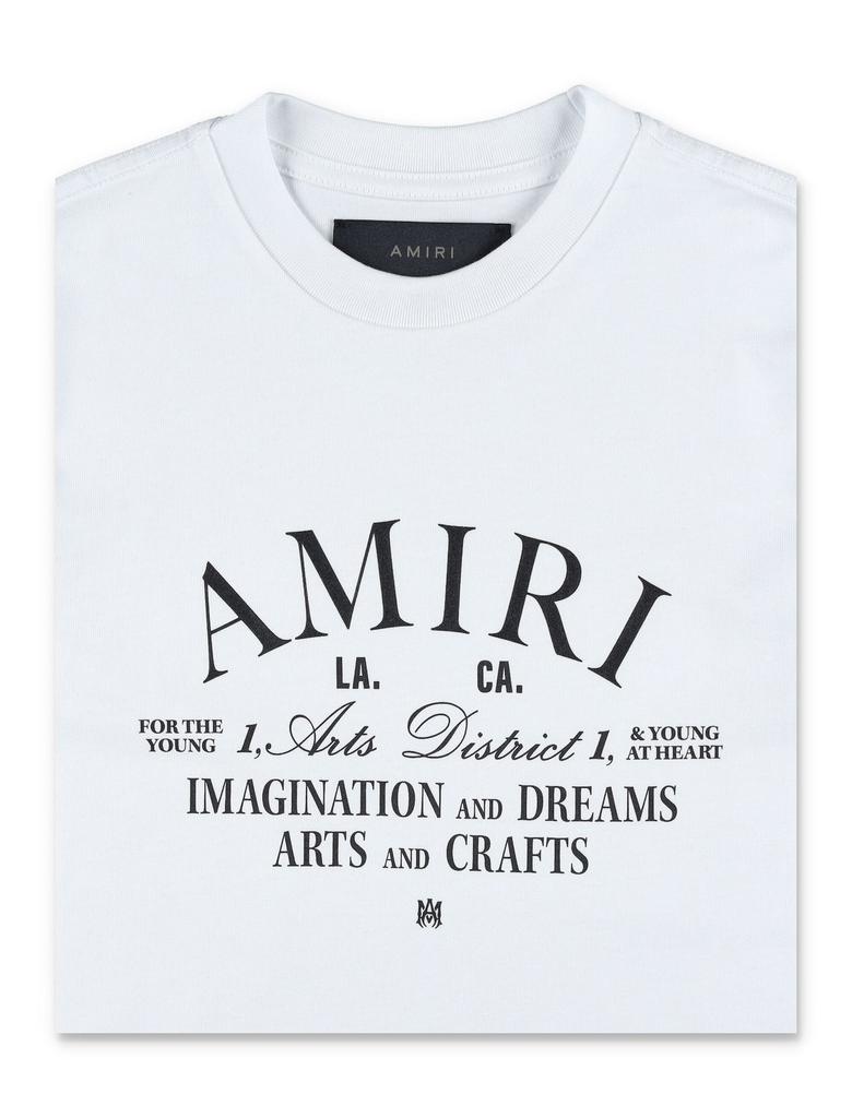 AMIRI ホワイト Tシャツ ロゴプリント Amiri Cotton T-Shirt With Front Logo Print - White