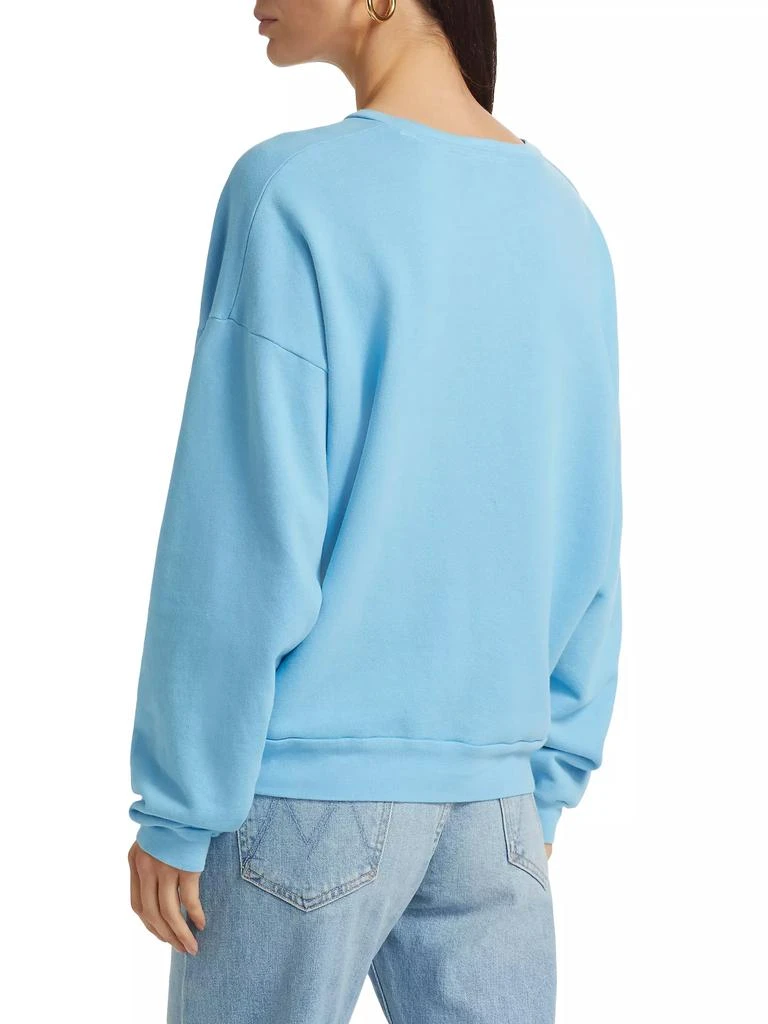 MOTHER The Drop Square Logo Cotton Sweatshirt 5