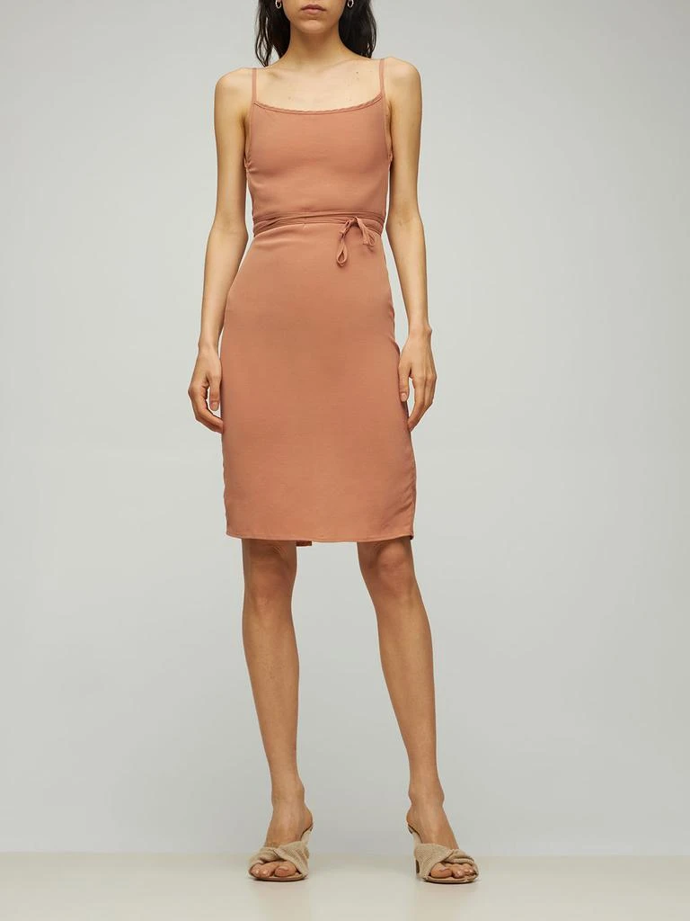 Anemos The Km Stretch Cupro Blend Midi Dress 1