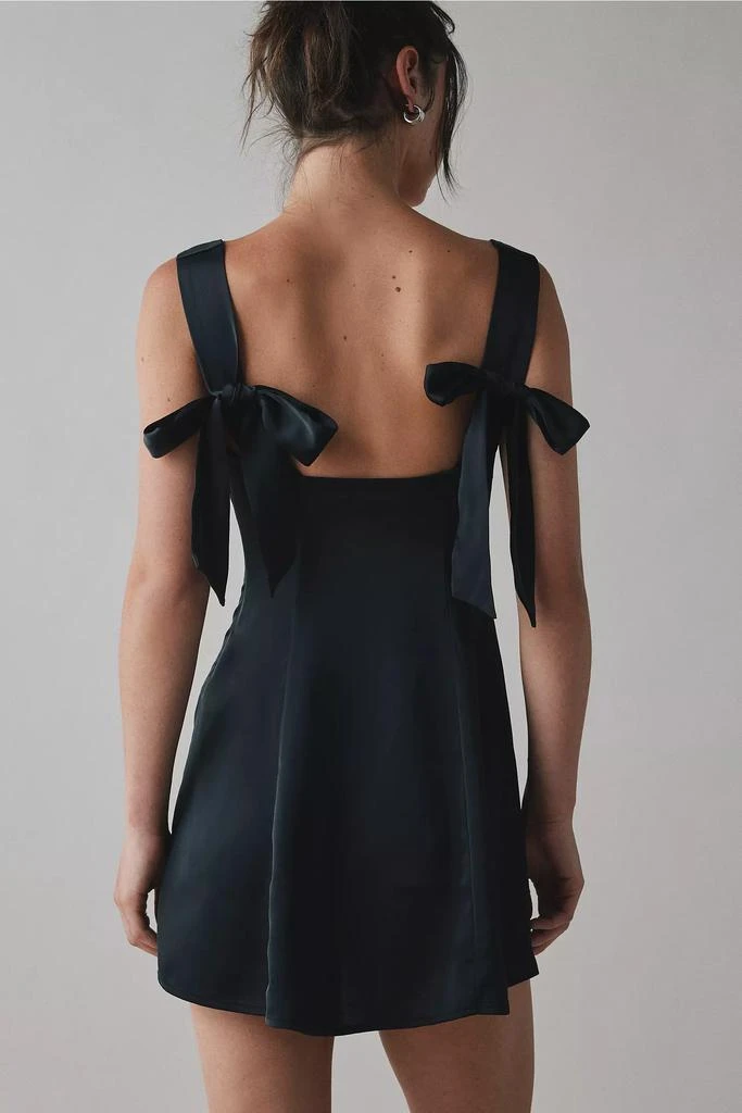 Urban Outfitters UO Bri Double Bow Satin Mini Dress 4