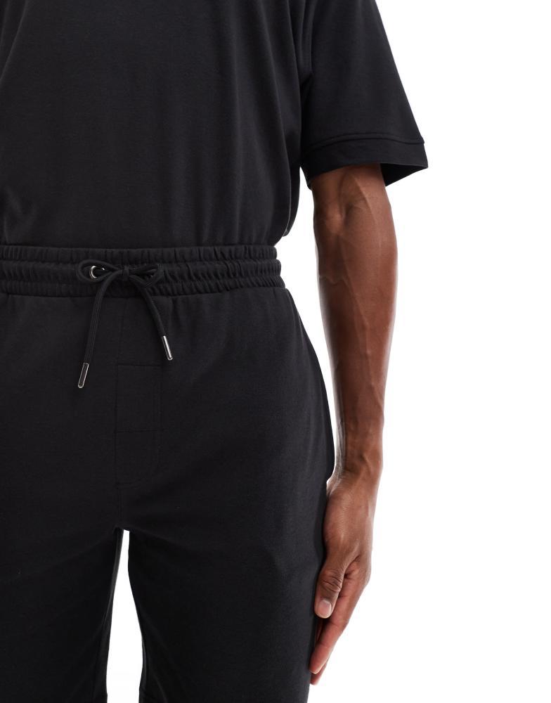 Brave Soul Brave Soul Oversized t-shirt & short co-ord set in black