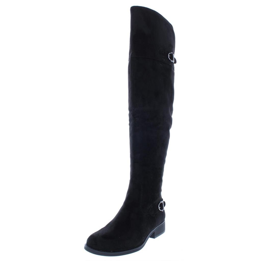 American Rag Adarra Womens Buckle Stacked Heel Over-The-Knee Boots