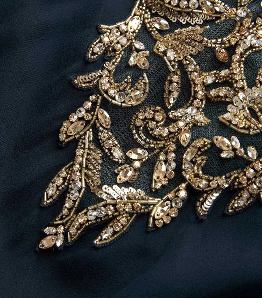 Jenny Packham Embellished Cape-Overlay Oka Gown 5