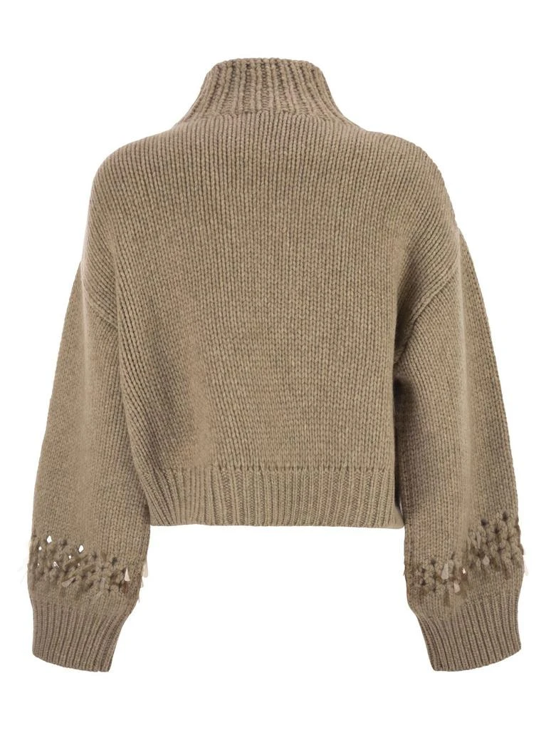 Brunello Cucinelli Brunello Cucinelli Embellished Turtleneck Jumper 2