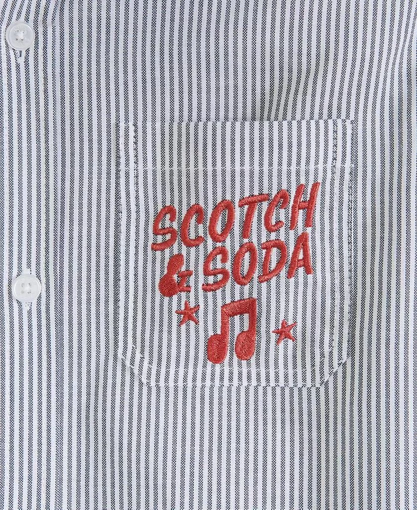 Scotch & Soda Big Boys Graphic Oxford Shirt 5