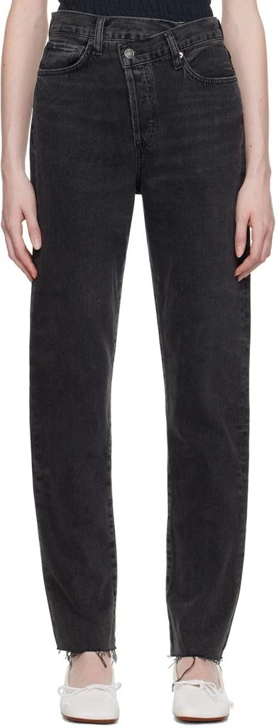 AGOLDE Black Criss Cross Jeans 1