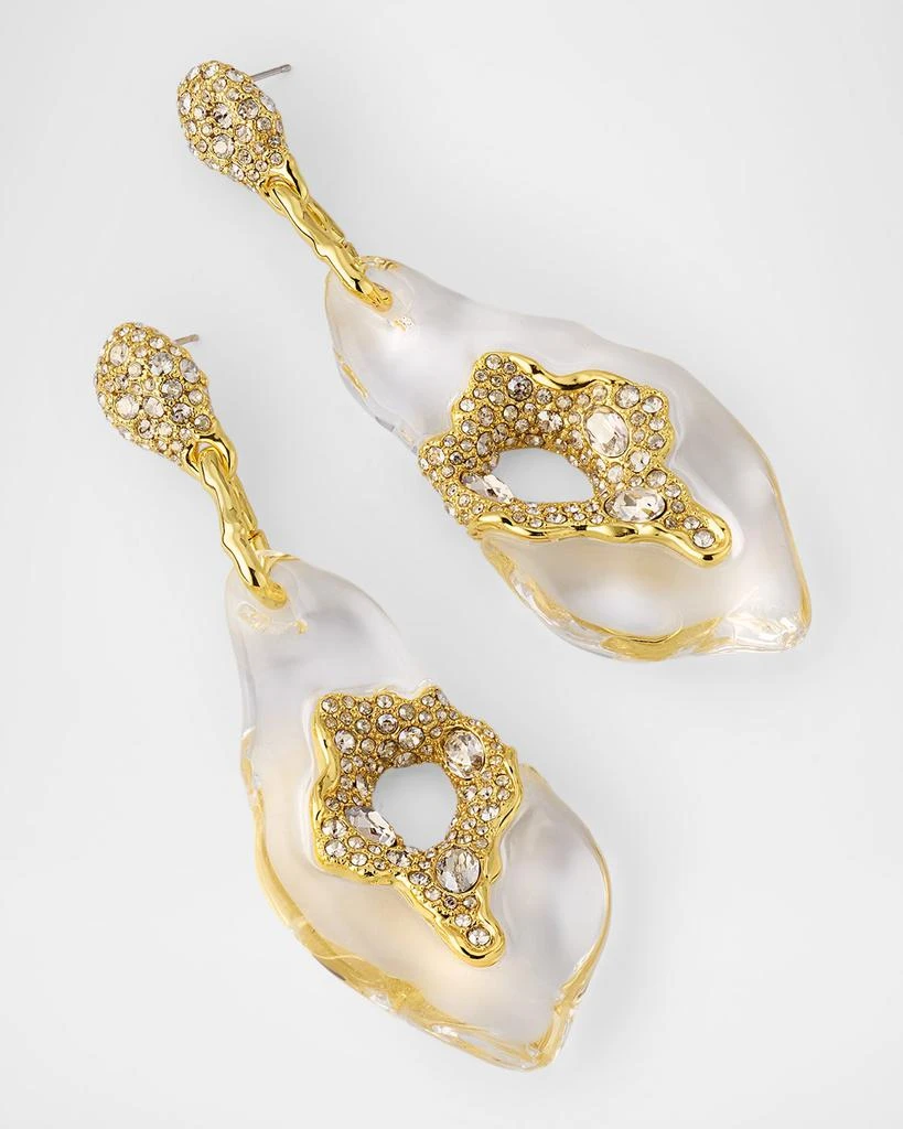 Alexis Bittar Liquid Lucite Crystal Pave Geode Drop Earrings 3
