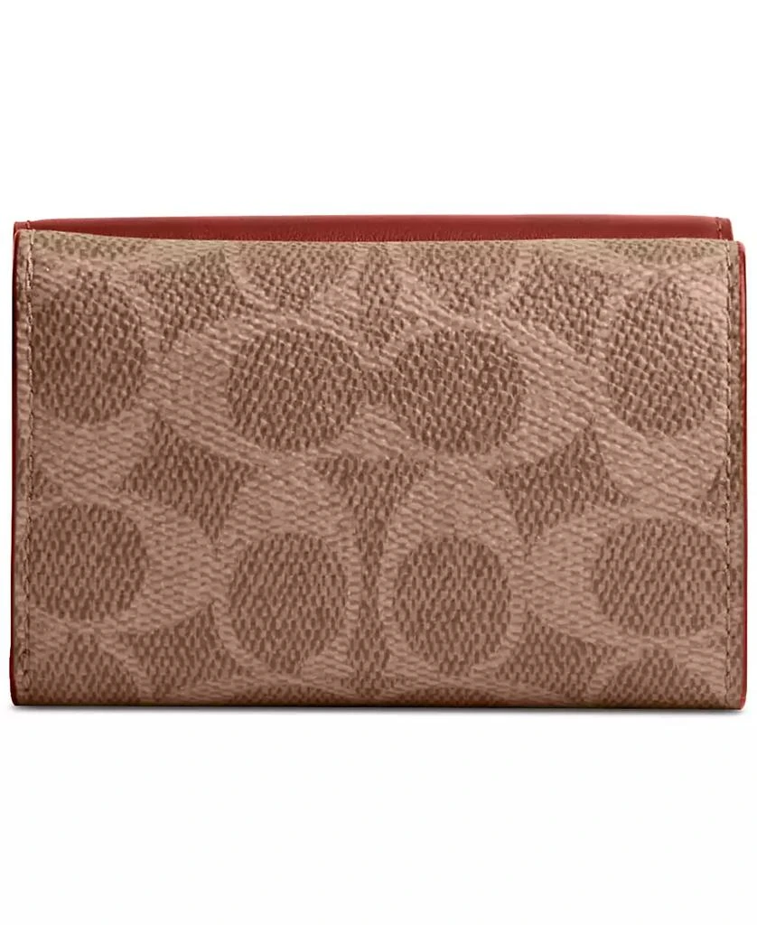 COACH Essential Coated Canvas Signature Mini Trifold Wallet 4