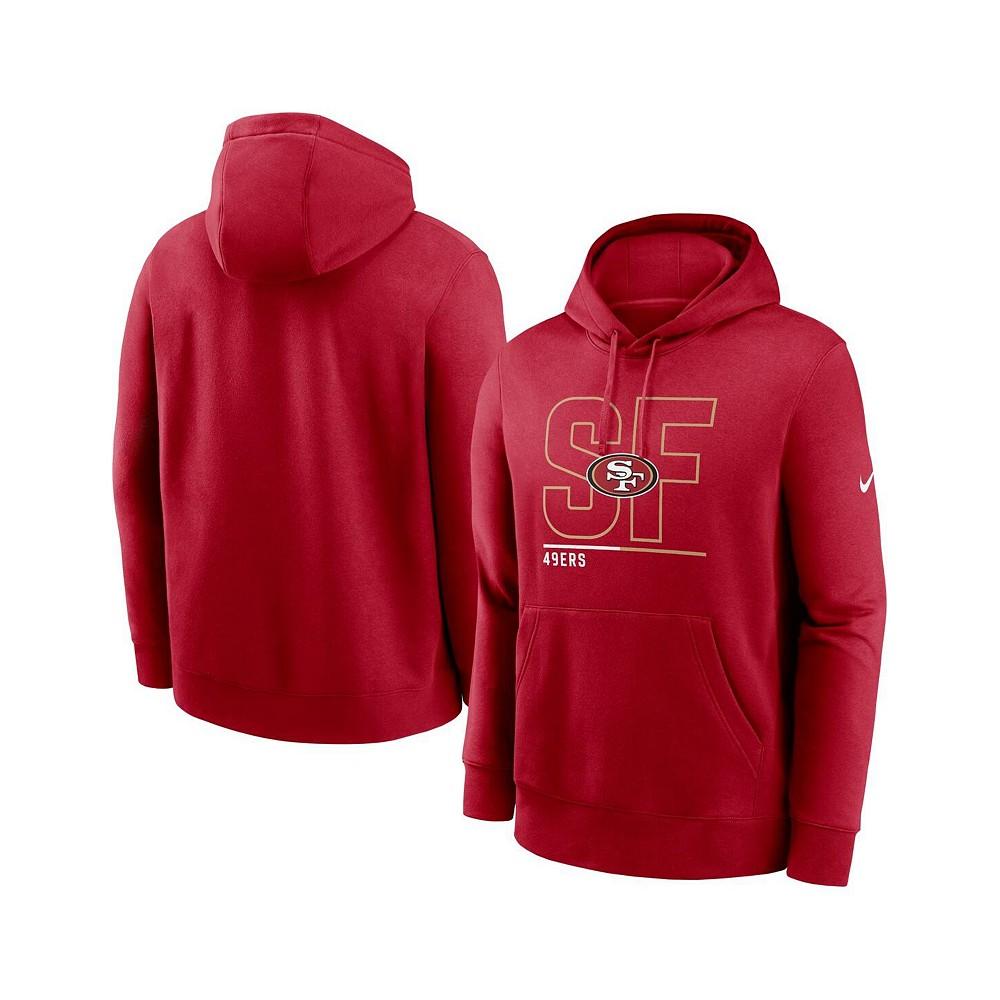 Nike Men's Scarlet San Francisco 49ers City Code Club Fleece Pullover Hoodie