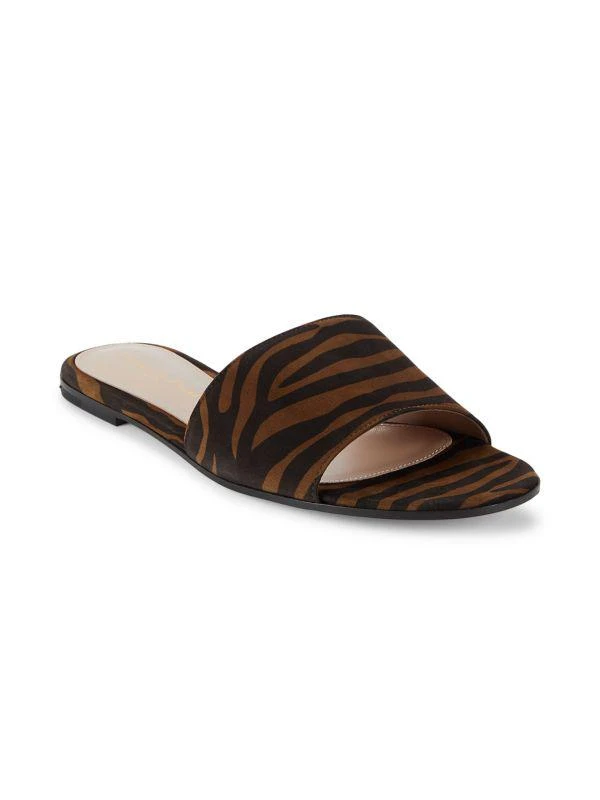Gianvito Rossi Tiger Print Suede Flat Sandals 2