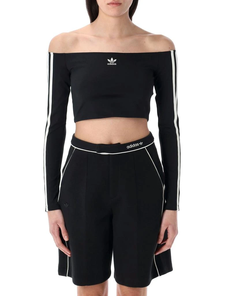 Adidas Adidas Originals Adicolor Off Shoulder Long-Sleeve Top 1