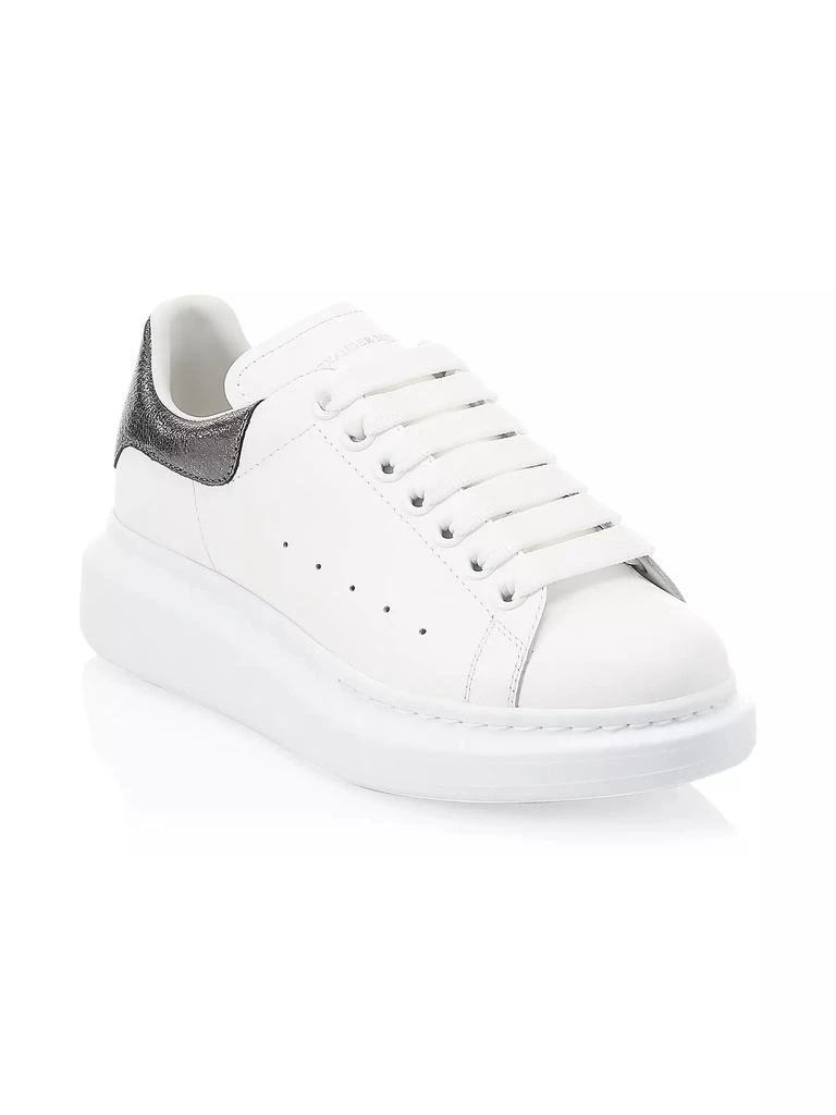 Alexander McQueen Women's Oversized Metallic Colorblocked Leather Sneakers 2