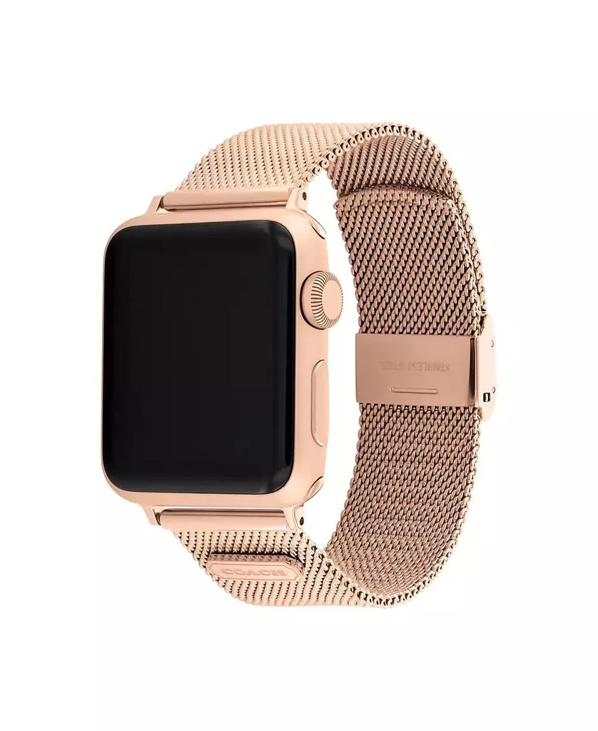 COACH Rose Gold-Tone Mesh Bracelet 38/40/41mm Apple Watch Band 2