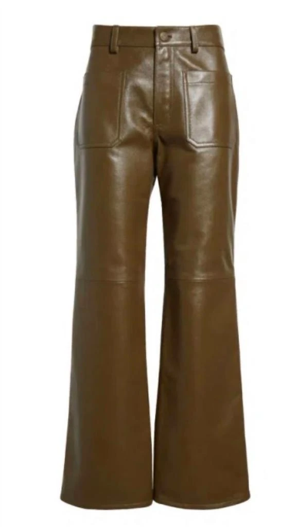 Chloé Chloe - Ankle Bootcut Leather Pants 3