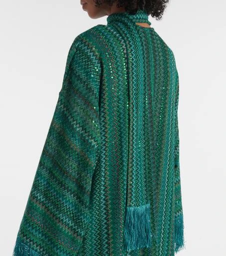 Missoni Zigzag sequined fringed lamé kaftan 5
