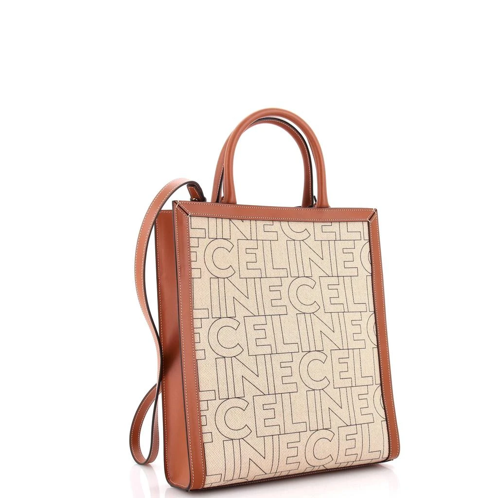 Celine Vertical Cabas Tote Printed Canvas and Leather Small 2
