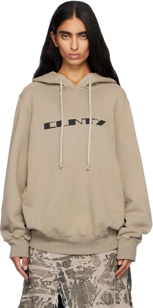 Rick Owens Taupe Concordians Oversized Hoodie 1