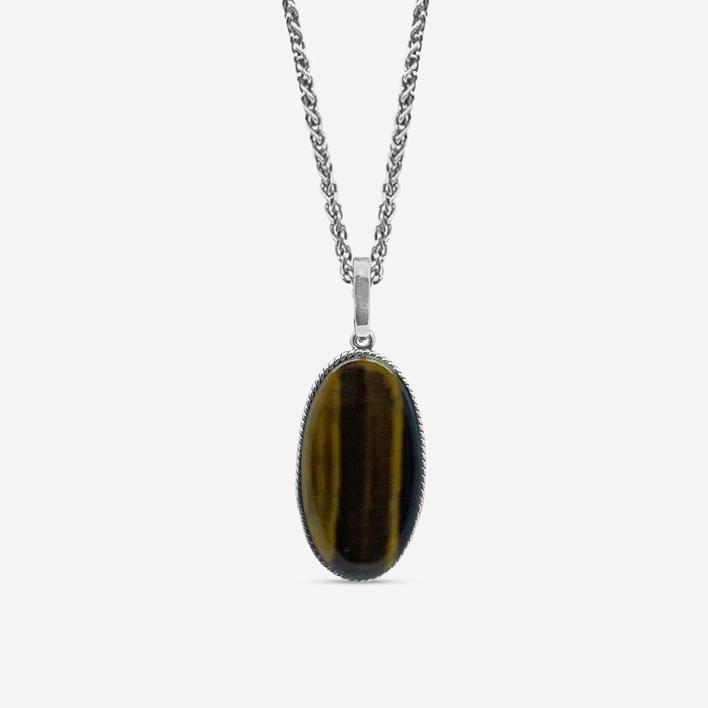 Stephen Dweck Stephen Dweck Sterlling Silver, Tiger Eye Reversible Necklace SDP-14006