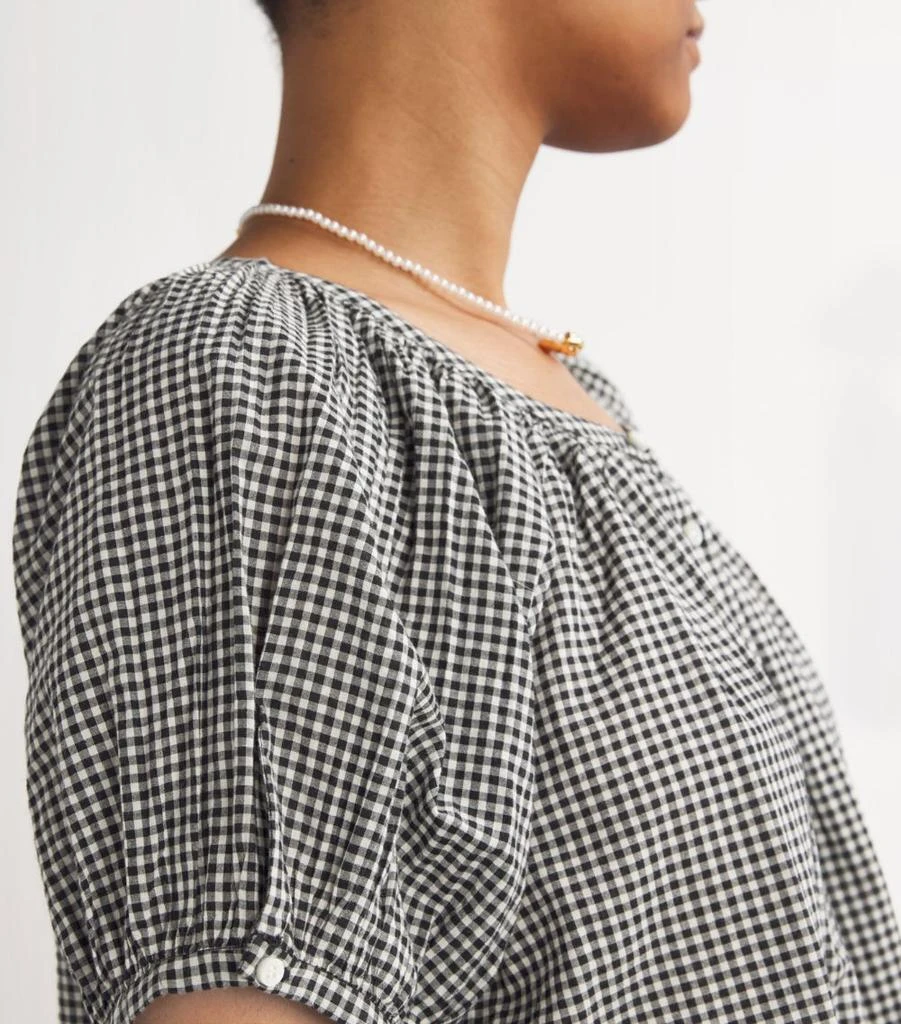 DÔEN La Maddalena Gingham June Blouse 6