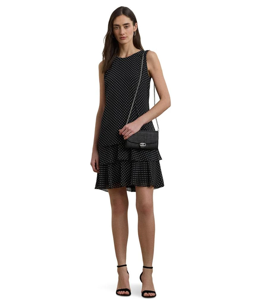Ralph Lauren Polka Dot Crinkle Georgette Shift Dress 4