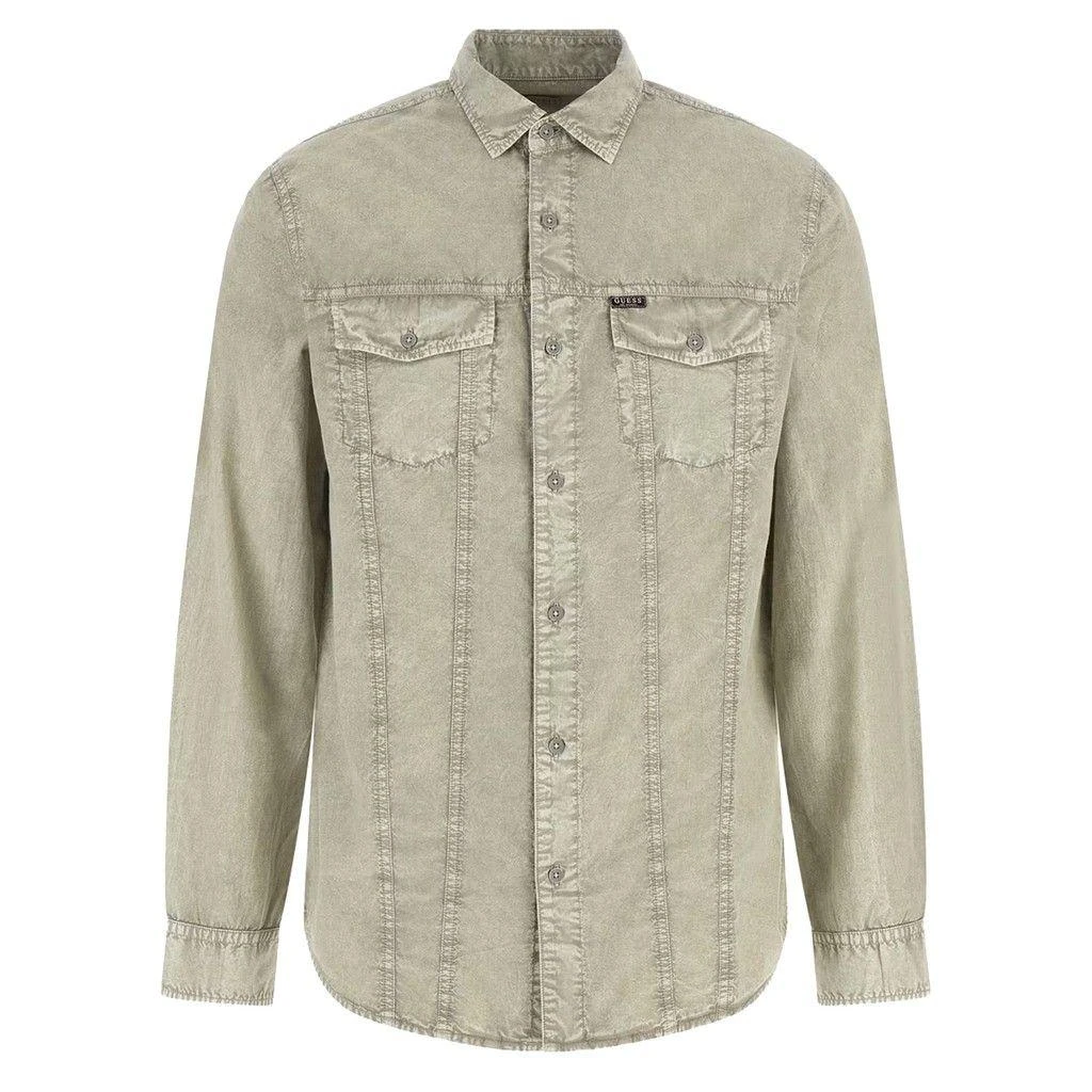 GUESS Shirts Brown Men 3