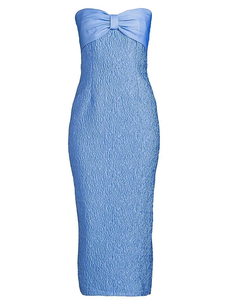 SAU LEE Jackie Jacquard Bow Midi-Dress 1