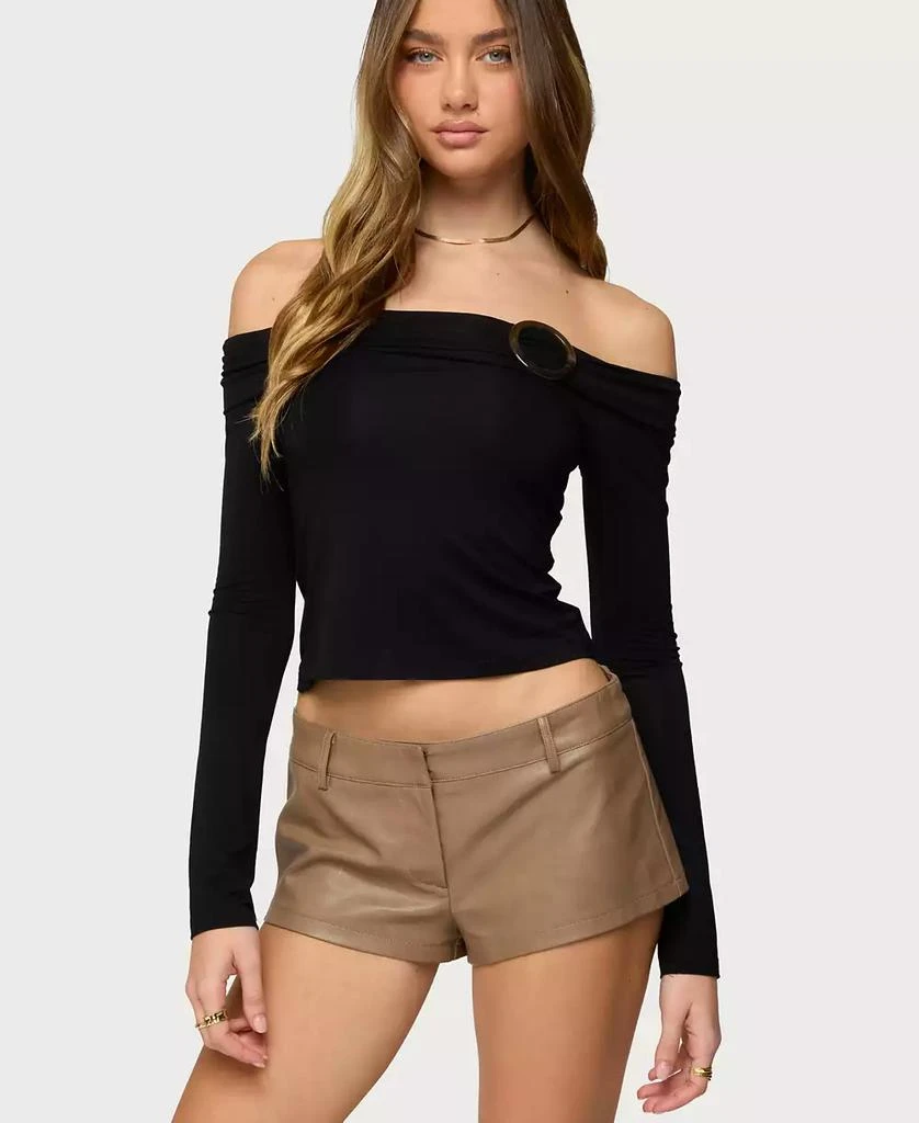 Edikted Women
s Mazi Foldover Gathered Ring Top