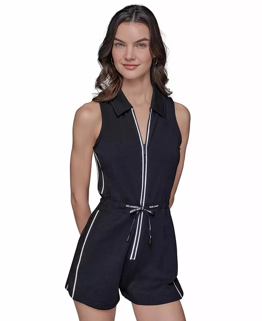 Karl Lagerfeld Paris Women's Drawstring Romper 3