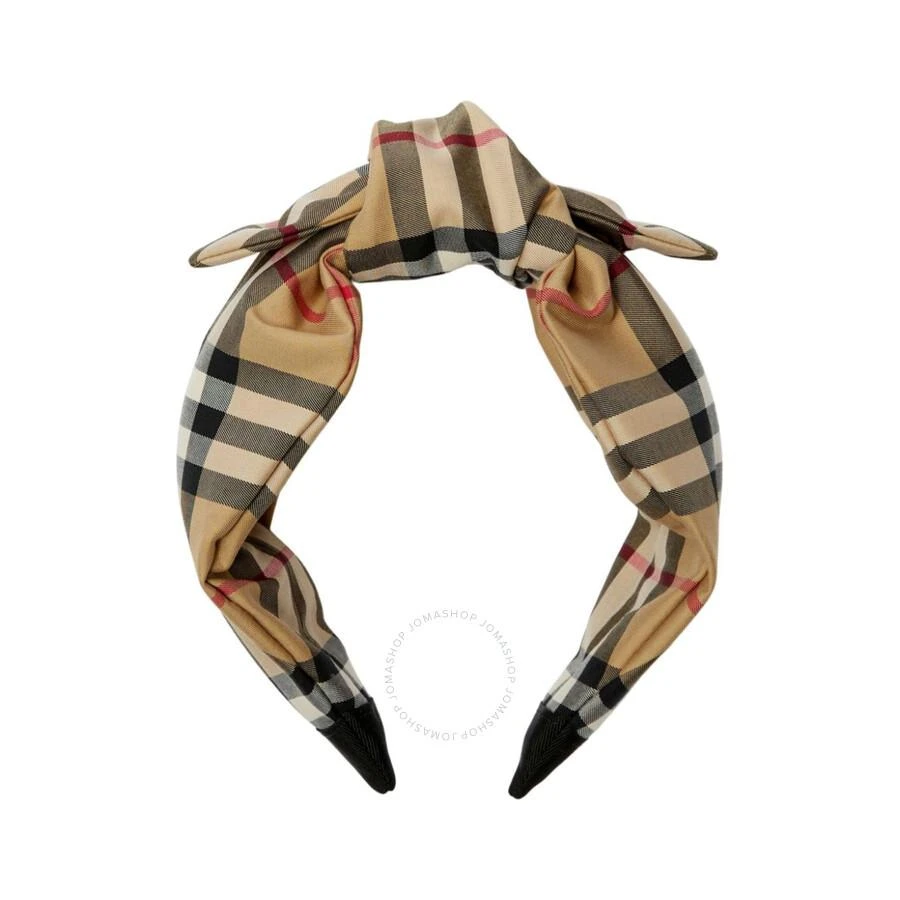 Burberry Kids Vintage Check Pattern Knot Detailed Headband 1