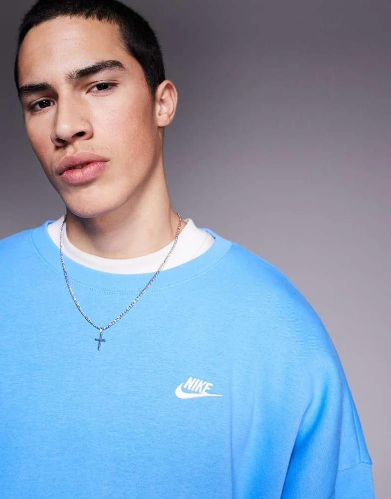 NIKE Nike Club oversized sweatshirt in blue 4
