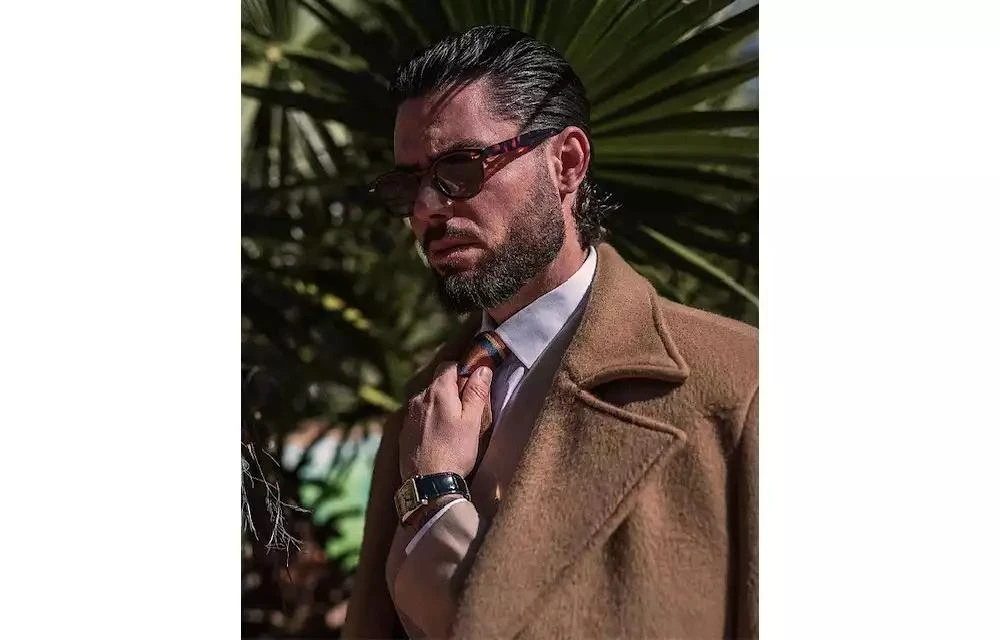 Peugeot Men's 43x30 mm Black Vintage Like Tank Leather Strap Watch 2