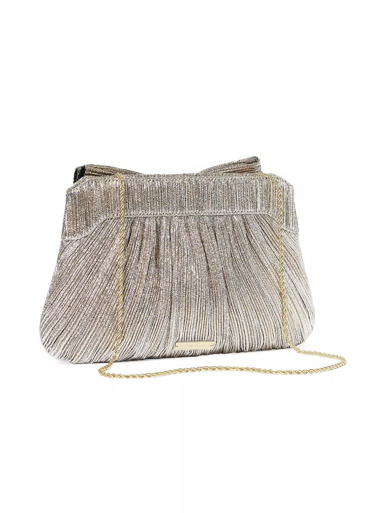 Loeffler Randall Rayne Pleated Lamé Bow Clutch 3