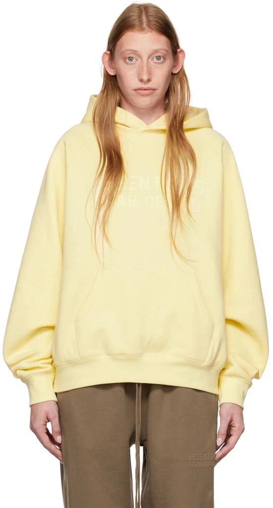 Fear of God ESSENTIALS Yellow Raglan Hoodie 1