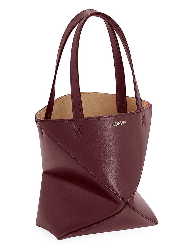 トートバッグ LOEWE mini Puzzle Fold tote in smooth leather 0400019154896_BLACK?wid=600&