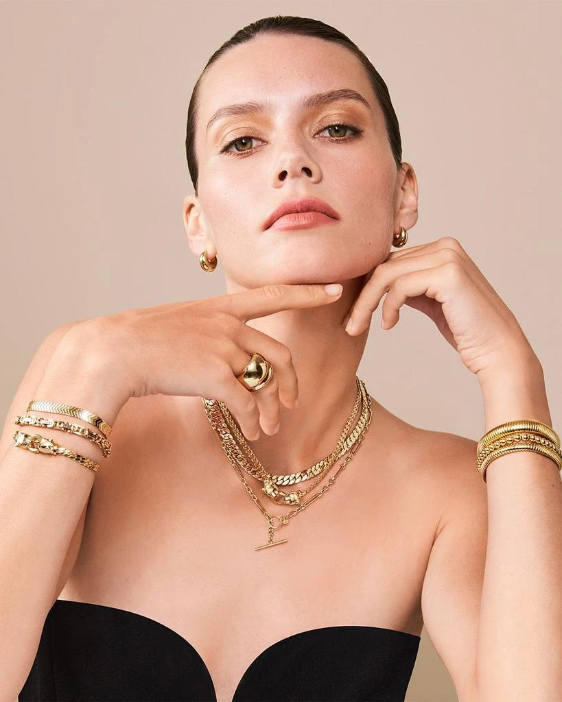 Alberto Amati 14K Yellow Gold Tapered Tube Hoop Earrings - Exclusive 5