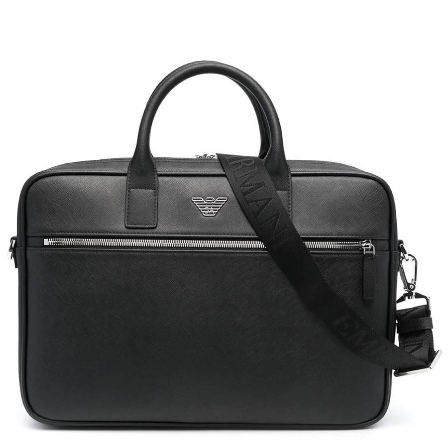 Emporio Armani Regenerated Saffiano Leather Business Bag