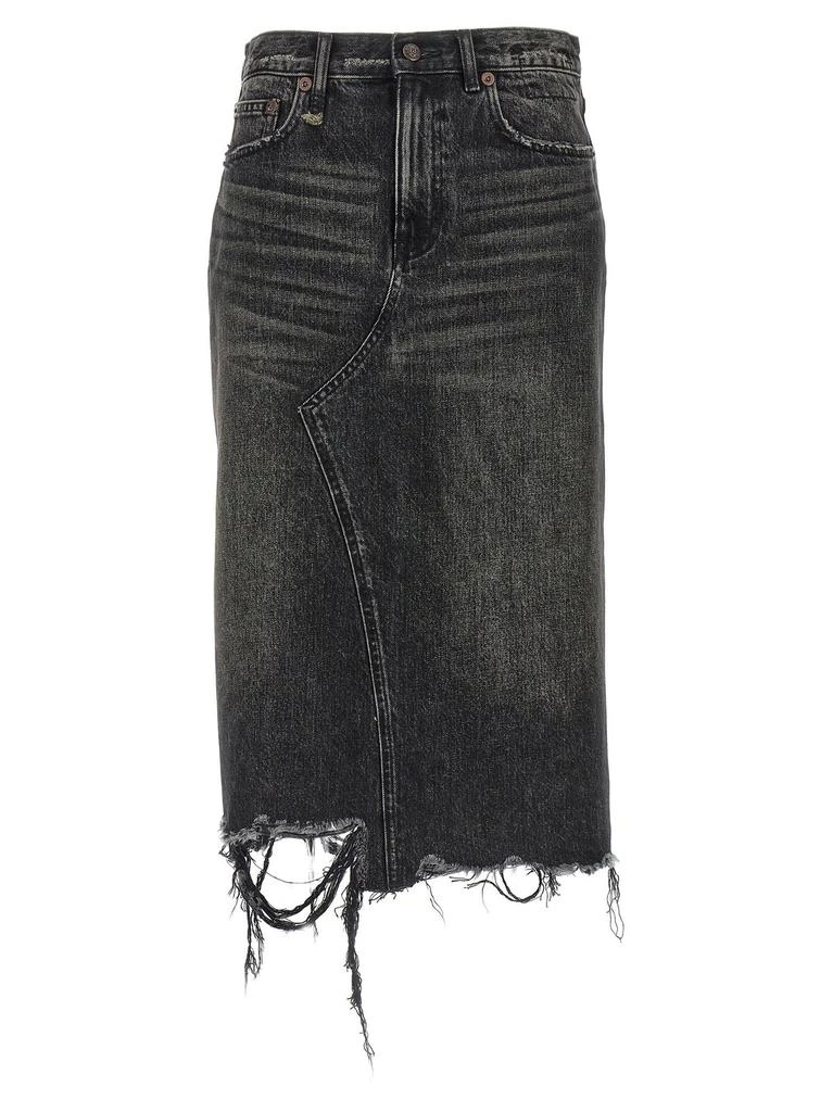 R13 R13 Jesse Distressed Frayed Skirt 1