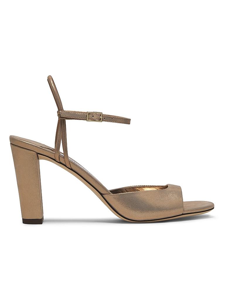 Jimmy Choo Alys 85MM Shimmer Suede Sandals - Shoes - Free Shipping