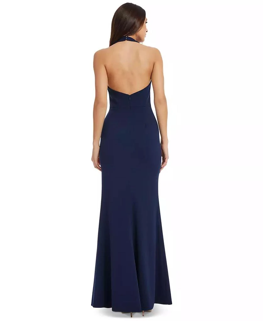 Dress The Population Women's Paige Side-Slit Halter Gown 2