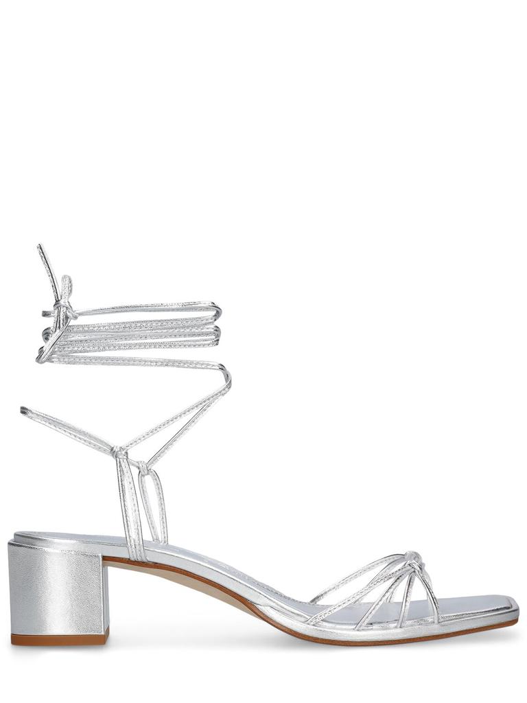 AEYDE 55mm Serafina Metallic Leather Sandals