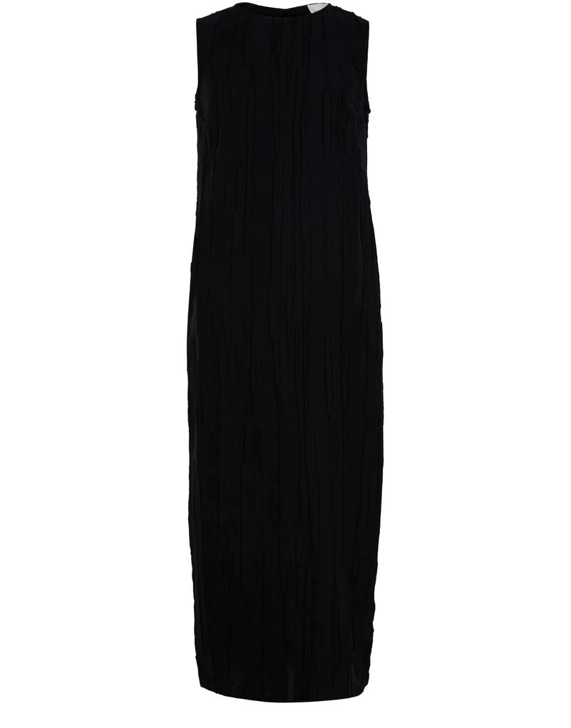 slim fit dress slacks Heather Grey Ribbed Wide Neckline Fitted Midi Dress main image 1