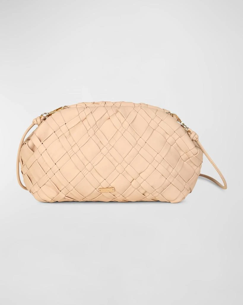 Rafe Aya Frame Woven Leather Clutch Bag 1
