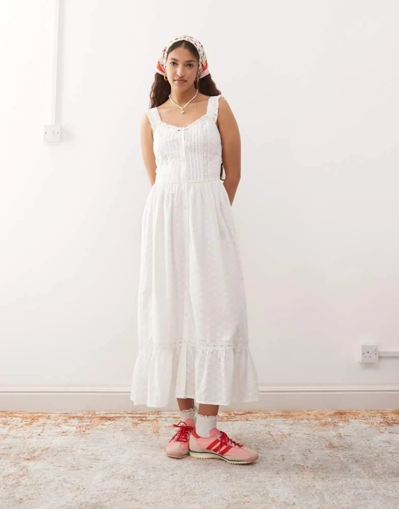 chinese dress ladies [FINAL SALE] SUPER STRETCHY MILKMAID DRESS WITH RUFFLES main image 0