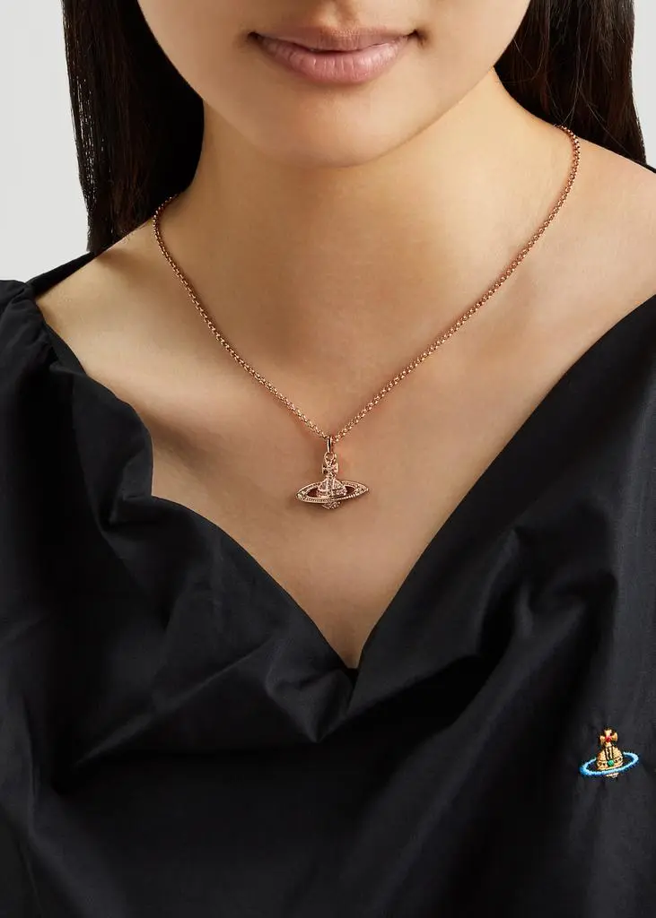 Vivienne Westwood Mini Bas Relief embellished orb necklace 2