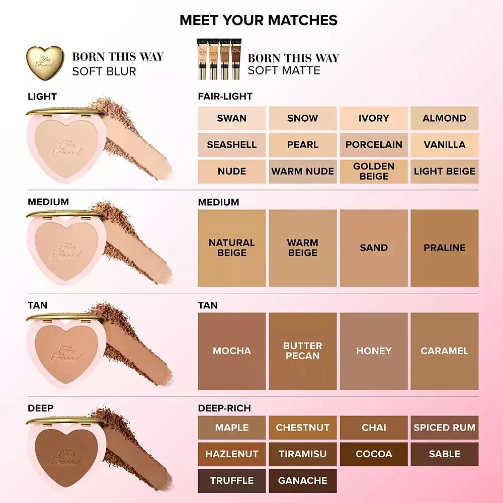 Too Faced Born This Way Soft Matte Foundation 10