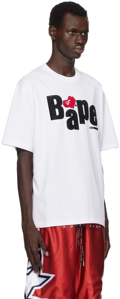 BAPE Tシャツ ホワイト レオパード APE RELAXED FIT TEE Bape White Heart Ape Head Relaxed Fit T-shirt - T-Shirts - BeyondStyle