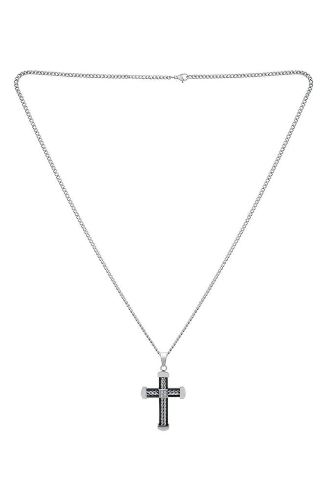 AMERICAN EXCHANGE Men's Stainless Steel Cross Pendant Necklace 4