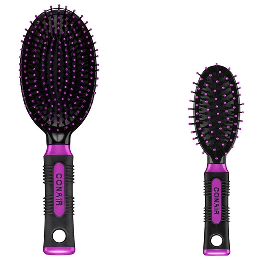 Conair Professional Cushion Hairbrush, 2pc Multi-Size Set 1