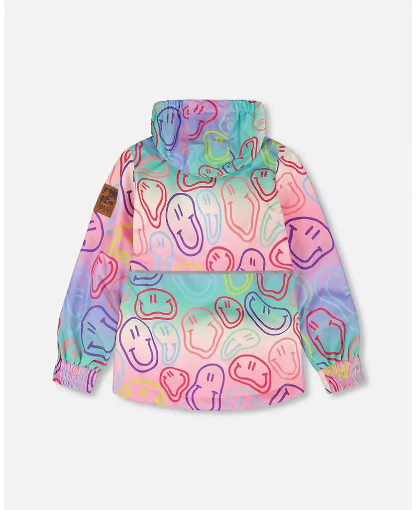 Deux par Deux Big Girls Two-Piece Mid-Season Outerwear Set Multicolored Printed Smileys 4