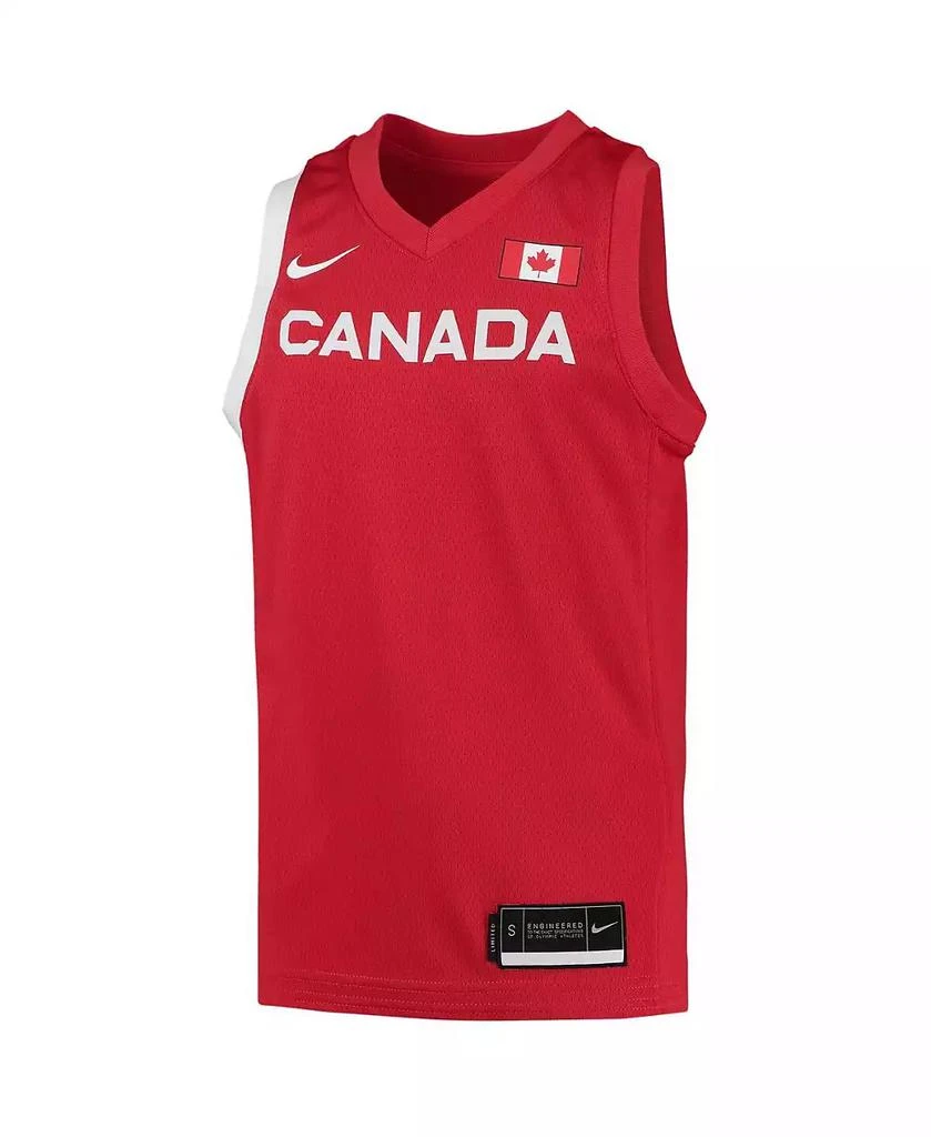 NIKE Big Boys Red Canada Basketball 2020 Summer Olympics Replica Team Jersey 3